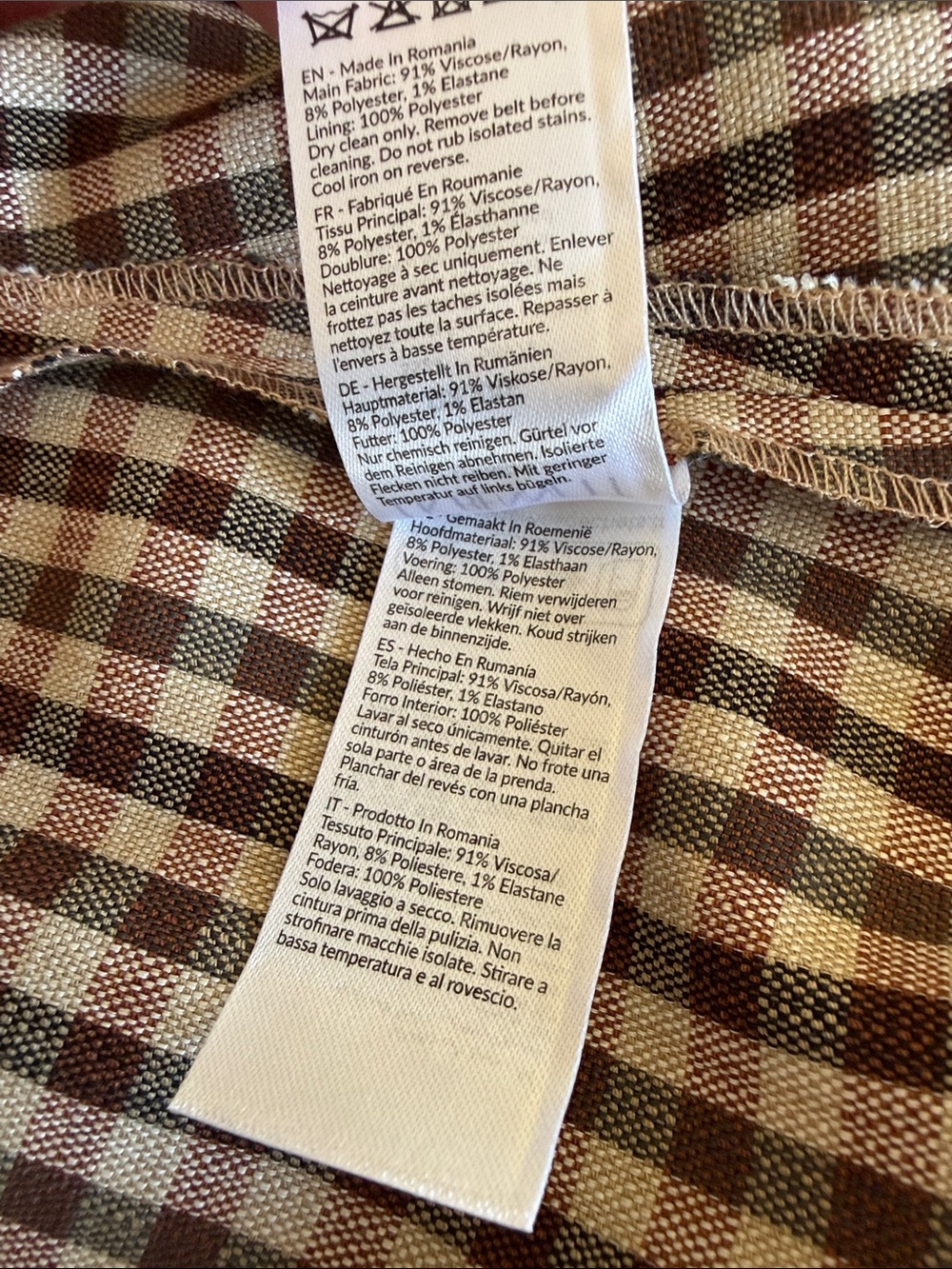 LK Bennett Rae Check Dress US 14 / XL - Picture 8 of 8